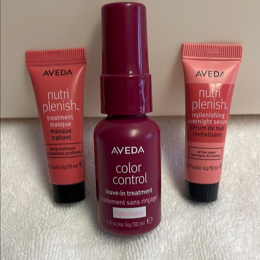 AVEDA Hair Care Set - Deep Red and Pink